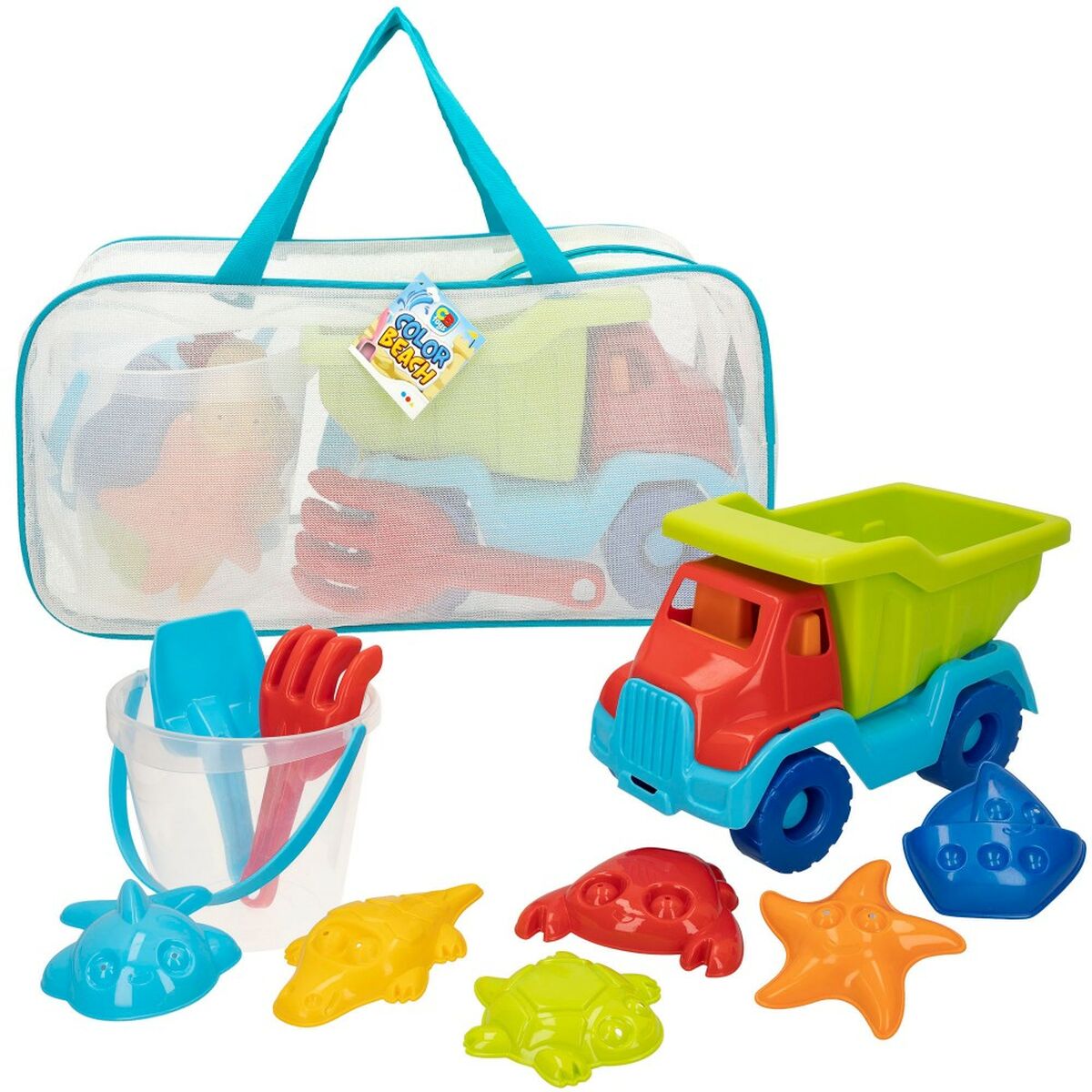 Strandspeelgoedset Colorbaby Polypropyleen (8 Stuks)